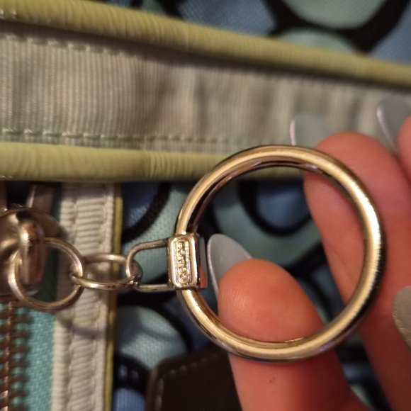 Coach Poppy Blue and Green Tote Bag W/3 Hangtags - Picture 12 of 13